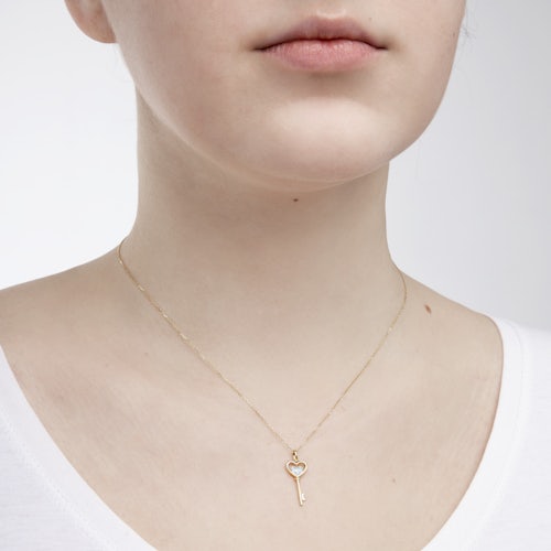 Zawieszka kluczyk Savicki: złota, diamenty